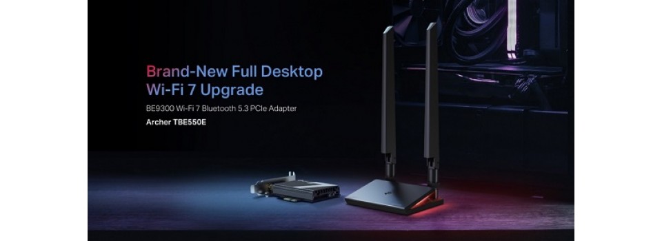 TP-Link представляет первый в мире трёхдиапазонный сетевой адаптер WiFi 7 — Archer TBE550E