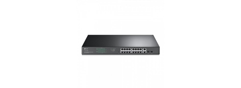 TP-Link 18‑портового гигабитного коммутатора Easy Smart с 16 портами PoE+