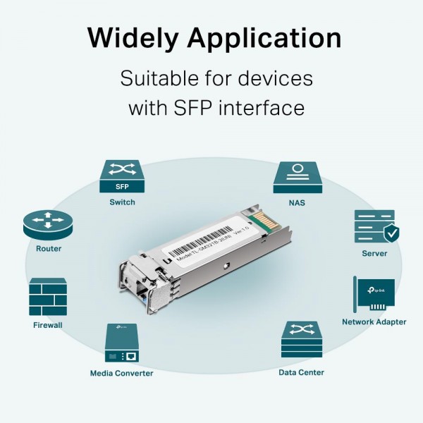 TP-Link Двунаправленный SFP‑модуль WDM 1000Base-BX TP-Link Двунаправленный SFP‑модуль WDM 1000Base-BX