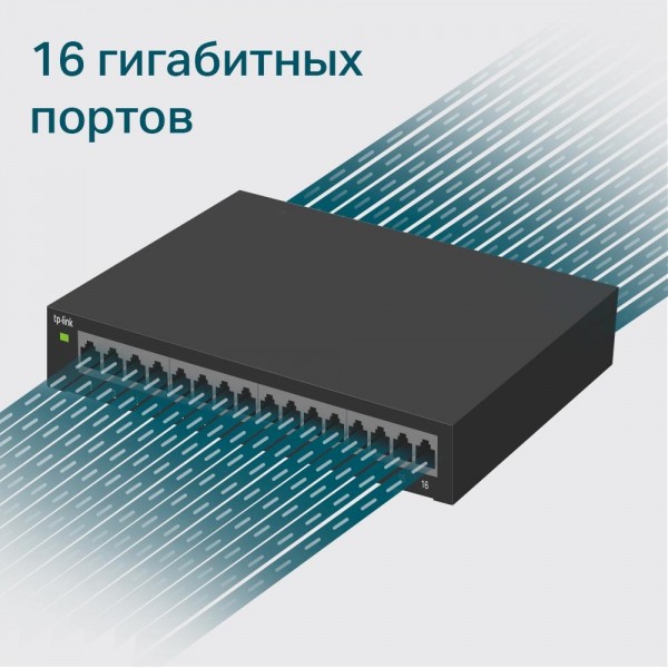 TP-Link Коммутатор Easy Smart с 16 гигабитными портами