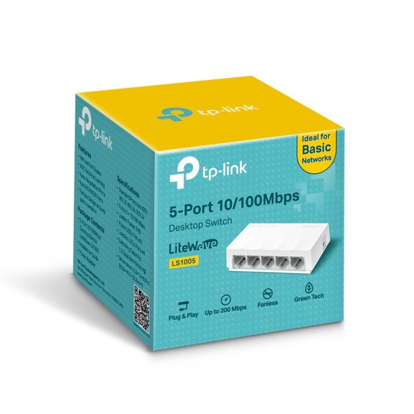 TP-Link Настольный коммутатор с 5 портами 100 Мбит/с TP-Link Настольный коммутатор с 5 портами 100 Мбит/с