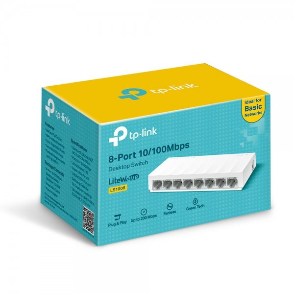 TP-Link Настольный коммутатор с 8 портами 100 Мбит/с TP-Link Настольный коммутатор с 8 портами 100 Мбит/с