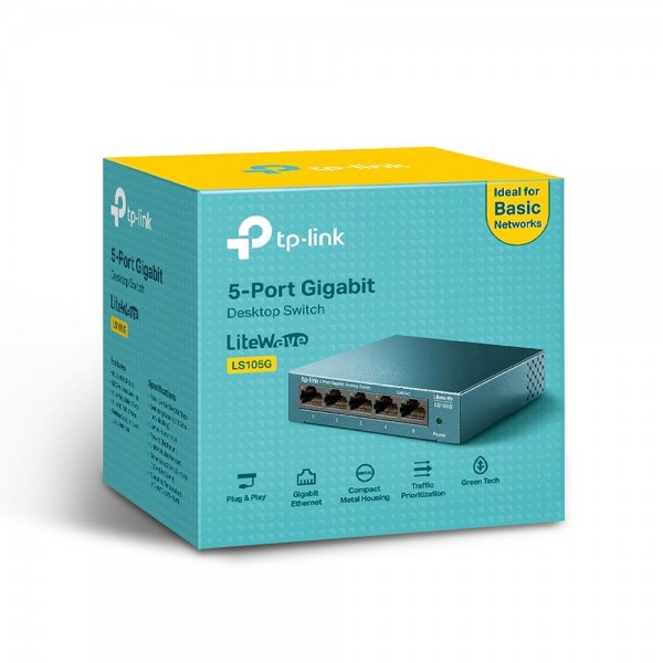 TP-Link Настольный коммутатор с 5 гигабитными портами