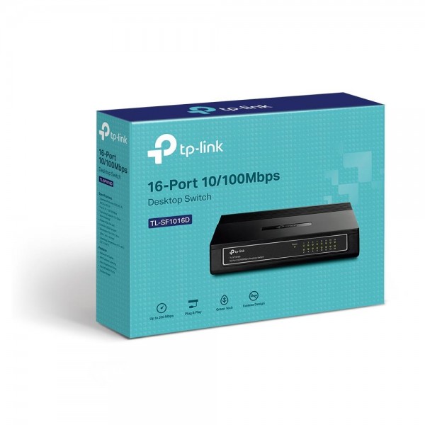 TP-Link Настольный коммутатор с 16 портами 10/100 Мбит/с TP-Link Настольный коммутатор с 16 портами 10/100 Мбит/с