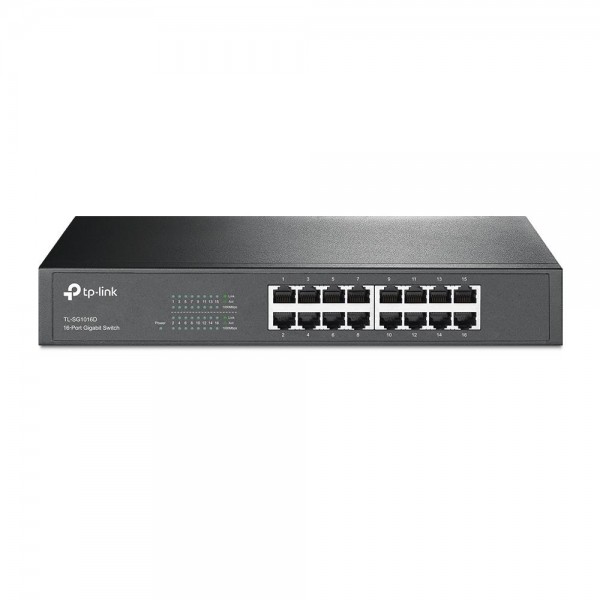 TP-Link Коммутатор с 16 гигабитными портами для размещения на столе или в стойке TP-Link Коммутатор с 16 гигабитными портами для размещения на столе или в стойке