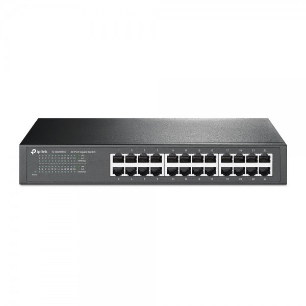 TP-Link Коммутатор с 24 гигабитными портами для размещения на столе или в стойке TP-Link Коммутатор с 24 гигабитными портами для размещения на столе или в стойке