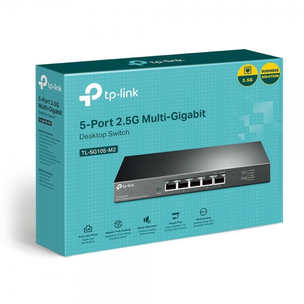 TP-Link Настольный коммутатор с 5 портами 2,5 Гбит/с TP-Link Настольный коммутатор с 5 портами 2,5 Гбит/с