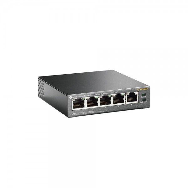 TP-Link 5-портовый 10/100 Мбит/с настольный коммутатор с 4 портами PoE