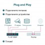 TP-Link Настольный коммутатор с 5 портами 10/100 Мбит/с (4 порта PoE+)