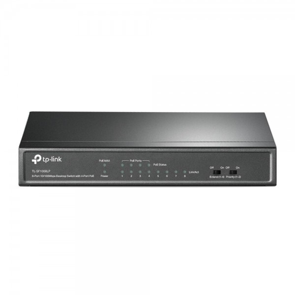 TP-Link Настольный коммутатор с 8 портами 10/100 Мбит/с (4 порта PoE+)