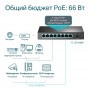 TP-Link Настольный коммутатор с 8 портами 10/100 Мбит/с (4 порта PoE+)