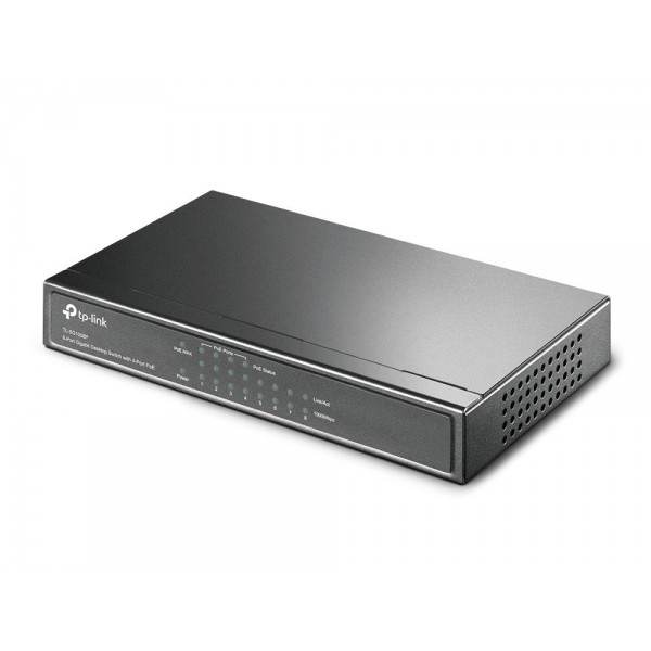 TP-Link 8-портовый гигабитный настольный коммутатор с 4 портами PoE TP-Link 8-портовый гигабитный настольный коммутатор с 4 портами PoE