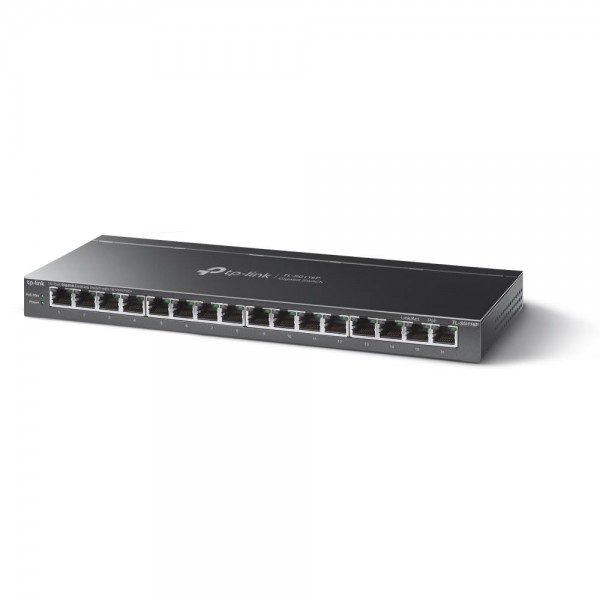 TP-Link Настольный коммутатор с 16 гигабитными портами PoE+