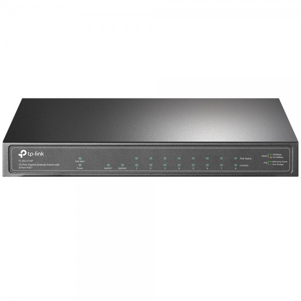 TP-Link Настольный коммутатор с 9 гигабитными портами RJ45 (8 портов PoE+) и гигабитным портом SFP TP-Link Настольный коммутатор с 9 гигабитными портами RJ45 (8 портов PoE+) и гигабитным портом SFP
