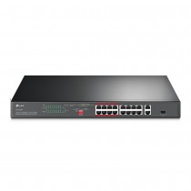 TP-Link Коммутатор с 16 портами PoE+ 10/100 Мбит/с, гигабитным портом RJ45 и комбинированным гигабитным портом RJ45/SFP