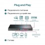 TP-Link Коммутатор с 16 портами PoE+ 10/100 Мбит/с, гигабитным портом RJ45 и комбинированным гигабитным портом RJ45/SFP