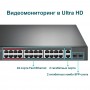 TP-Link Неуправляемый коммутатор с 24 портами PoE+ 10/100 Мбит/с и 2 комбинированными гигабитными портами RJ45/SFP