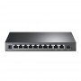 TP-Link Настольный коммутатор с 2 гигабитными портами RJ45, 8 портами PoE+ 10/100 Мбит/с и гигабитным портом SFP