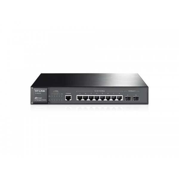 TP-Link JetStream гигабитный управляемый 8‑портовый коммутатор 2 уровня с 2 SFP‑слотами TP-Link JetStream гигабитный управляемый 8‑портовый коммутатор 2 уровня с 2 SFP‑слотами