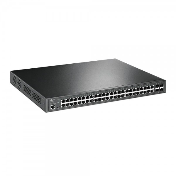 TP-Link Управляемый коммутатор JetStream уровня 2+ с 48 гигабитными портами PoE+ и 4 гигабитными портами SFP TP-Link Управляемый коммутатор JetStream уровня 2+ с 48 гигабитными портами PoE+ и 4 гигабитными портами SFP