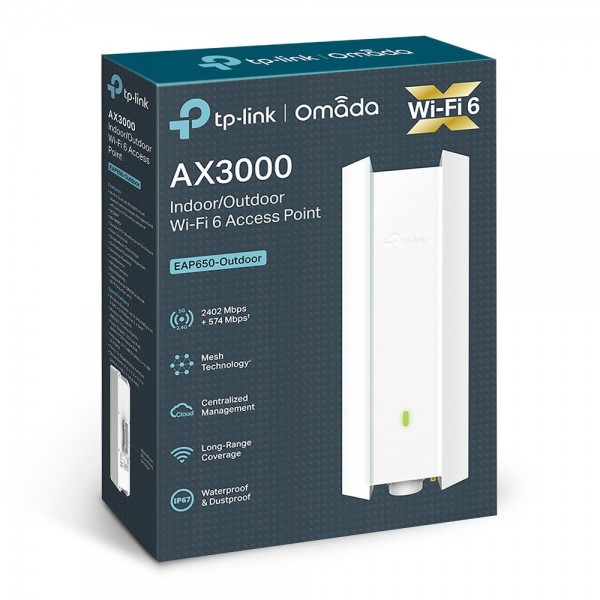 TP-Link Точка доступа Wi‑Fi AX3000 для улицы и помещений TP-Link Точка доступа Wi‑Fi AX3000 для улицы и помещений