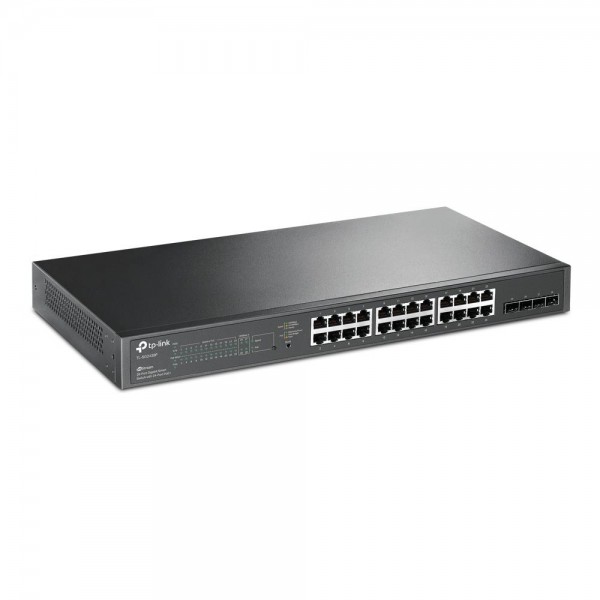 TP-Link JetStream гигабитный Smart коммутатор на 24 порта PoE+ и 4 SFP‑слота TP-Link JetStream гигабитный Smart коммутатор на 24 порта PoE+ и 4 SFP‑слота