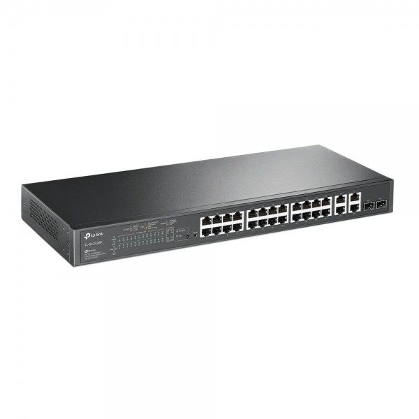 TP-Link JetStream Smart коммутатор с 24 портами 10/100 Мбит/с, 4 гигабитными портами и 24 портами PoE+ TP-Link JetStream Smart коммутатор с 24 портами 10/100 Мбит/с, 4 гигабитными портами и 24 портами PoE+