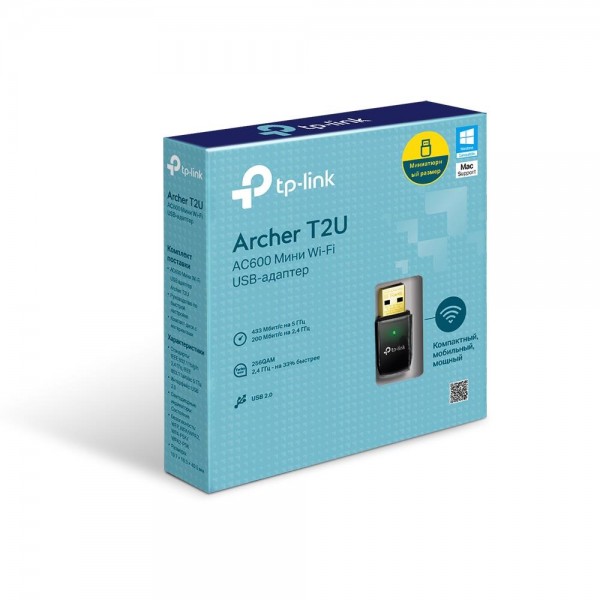 TP-Link AC600 Двухдиапазонный Wi-Fi USB-адаптер TP-Link AC600 Двухдиапазонный Wi-Fi USB-адаптер
