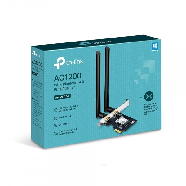 TP-Link Двухдиапазонный адаптер PCI Express с поддержкой Wi-Fi AC1200 и Bluetooth 4.2