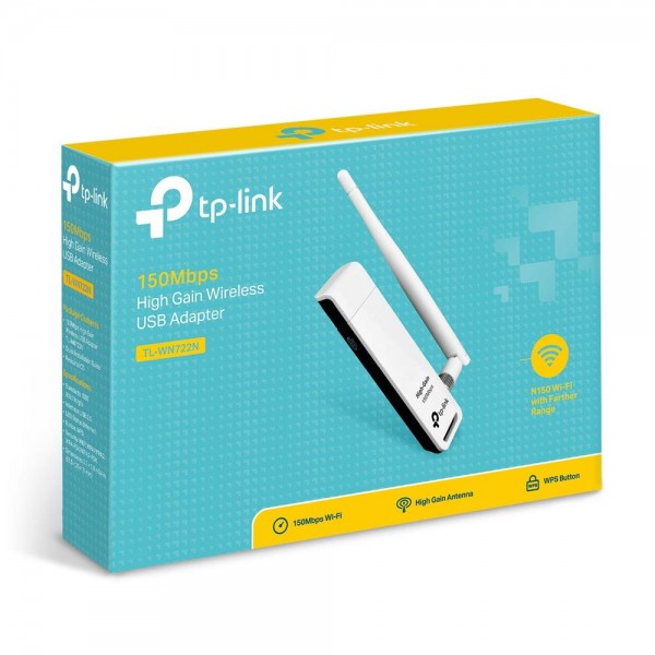 TP-Link USB-адаптер высокого усиления с поддержкой Wi-Fi N150