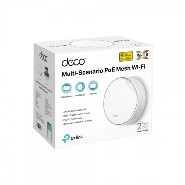 TP-Link Mesh-система AX3000 с поддержкой PoE TP-Link Mesh-система AX3000 с поддержкой PoE