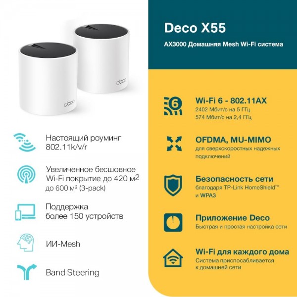 TP-Link Mesh-система AX3000 TP-Link Mesh-система AX3000