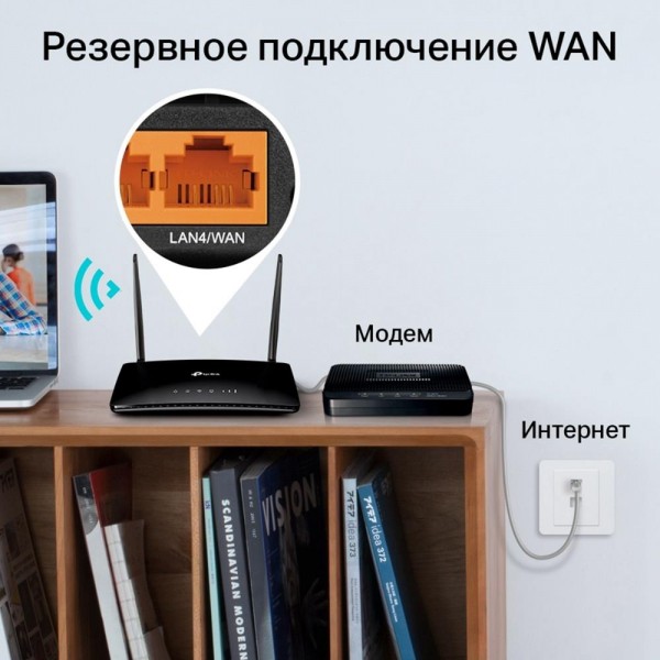 TP-Link Двухдиапазонный Wi-Fi роутер AC1200 с поддержкой 4G LTE