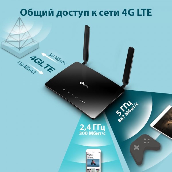 TP-Link AC1200 Двухдиапазонный 4G LTE Wi-Fi роутер
