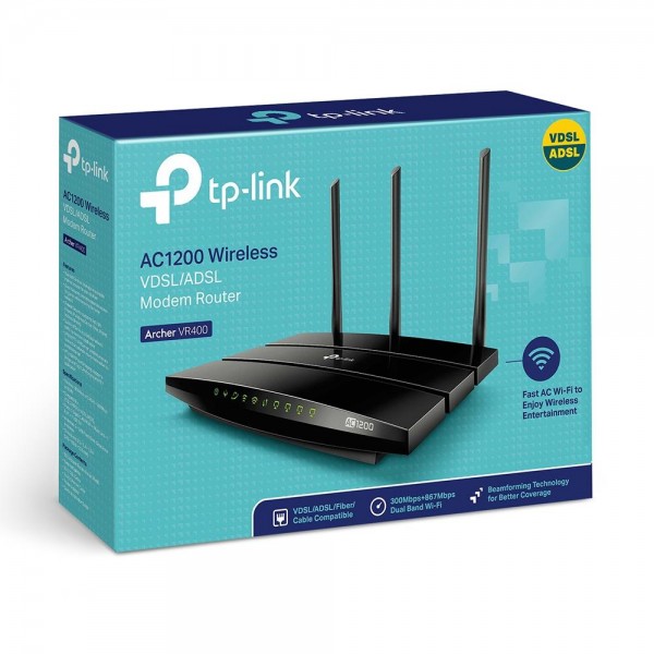 TP-Link AC1200 Wi-Fi роутер с VDSL/ADSL модемом TP-Link AC1200 Wi-Fi роутер с VDSL/ADSL модемом