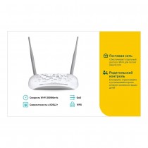 TP-Link N300 Wi-Fi роутер с ADSL2+ модемом