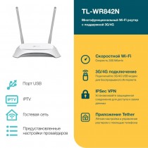 TP-Link Многофункциональный Wi-Fi роутер N300 с поддержкой 3G/4G