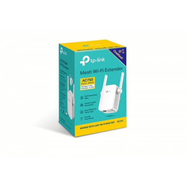 TP-Link Усилитель Wi-Fi сигнала AC750 с поддержкой Mesh TP-Link Усилитель Wi-Fi сигнала AC750 с поддержкой Mesh