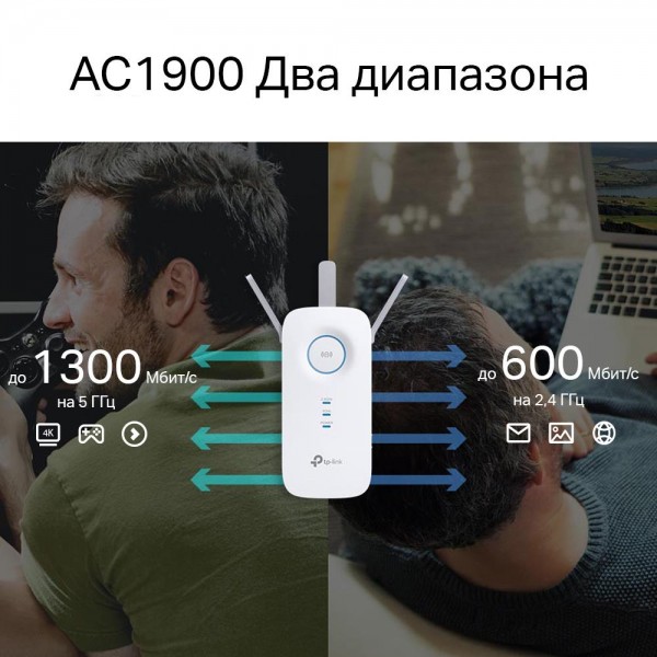 TP-Link Усилитель Wi-Fi сигнала AC1900 с поддержкой Mesh TP-Link Усилитель Wi-Fi сигнала AC1900 с поддержкой Mesh