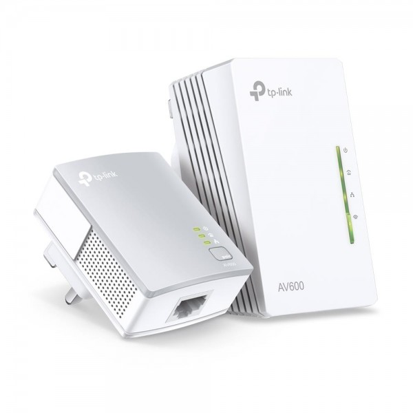 TP-Link Комплект адаптеров Powerline AV600 с поддержкой Wi‑Fi N300 TP-Link Комплект адаптеров Powerline AV600 с поддержкой Wi‑Fi N300