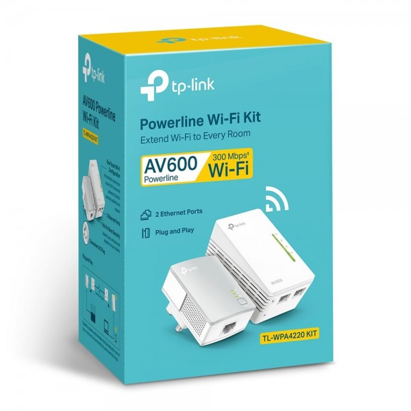 TP-Link Комплект адаптеров Powerline AV600 с поддержкой Wi‑Fi N300 TP-Link Комплект адаптеров Powerline AV600 с поддержкой Wi‑Fi N300