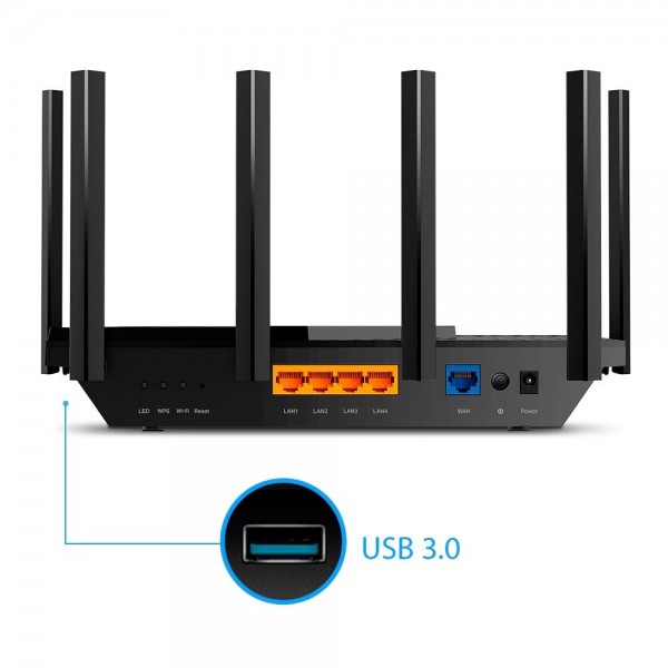 TP-Link Двухдиапазонный гигабитный Wi‑Fi роутер AX5400 с поддержкой Mesh