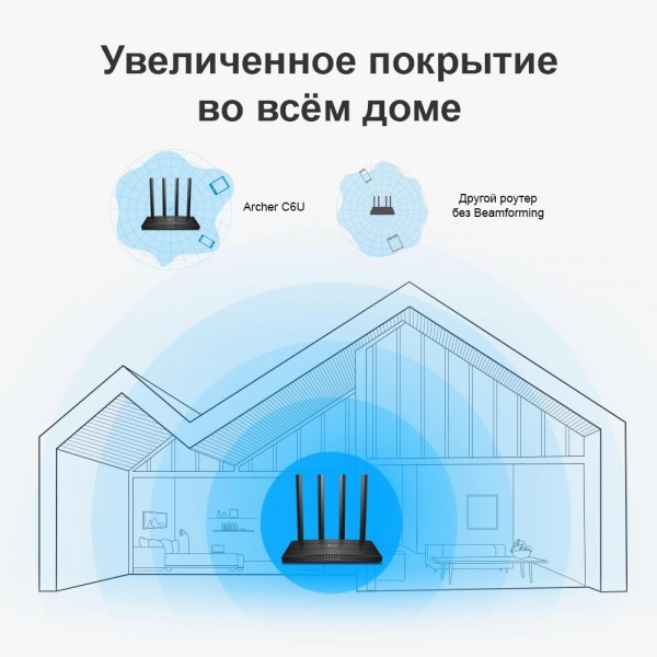 TP-Link Двухдиапазонный гигабитный Wi-Fi роутер AC1200 с поддержкой MU-MIMO TP-Link Двухдиапазонный гигабитный Wi-Fi роутер AC1200 с поддержкой MU-MIMO